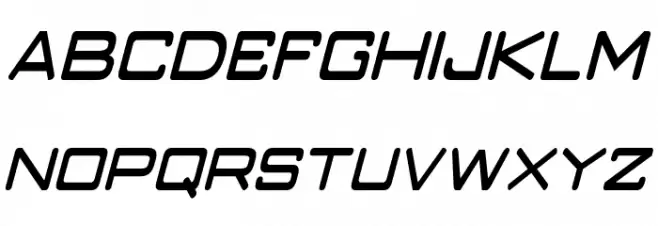 Classic Robot Condensed Italic Шрифта ВЕРХНИЙ
