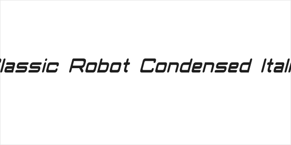 Classic Robot Condensed Italic Logo