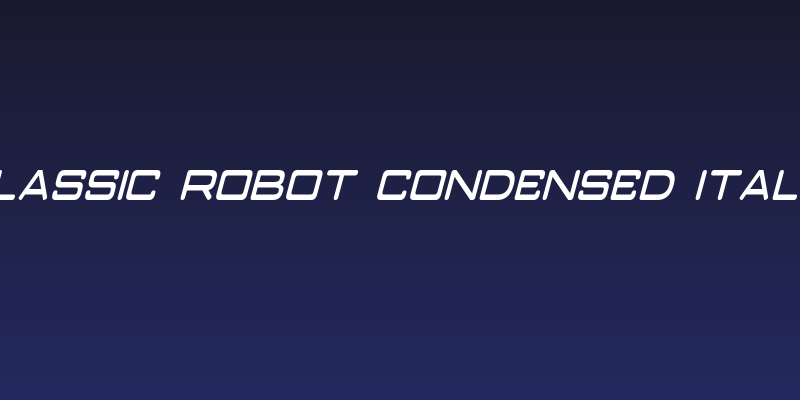 Classic Robot Condensed Italic Social Header