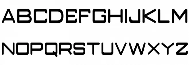 Classic Robot Condensed Caratteri MAIUSCOLE