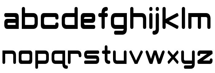 Classic Robot Condensed Font LOWERCASE