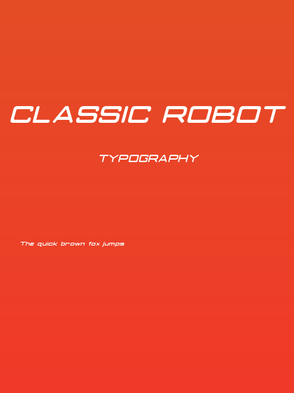 Classic Robot Italic Poster