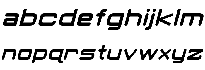 Classic Robot Italic Font LOWERCASE