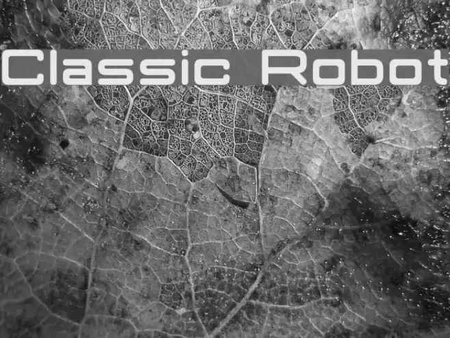 Classic Robot Font examples