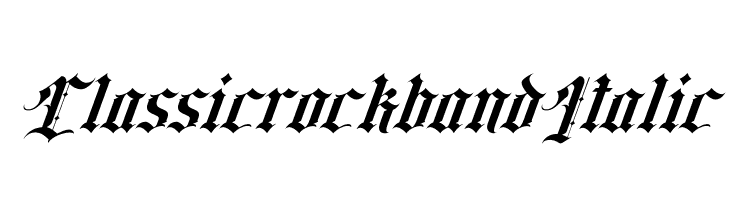 Classic rock band Italic  フリーフォントのダウンロード