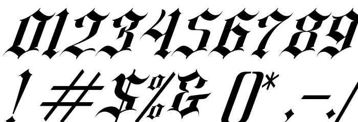 Classic rock band Italic Font OTHER CHARS