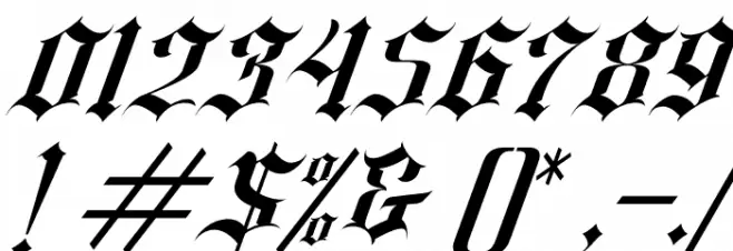 Classic rock band Italic Font OTHER CHARS