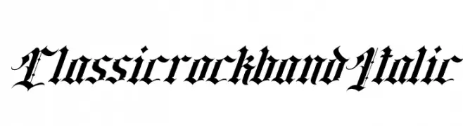 Classic rock band Italic  Free Fonts Download