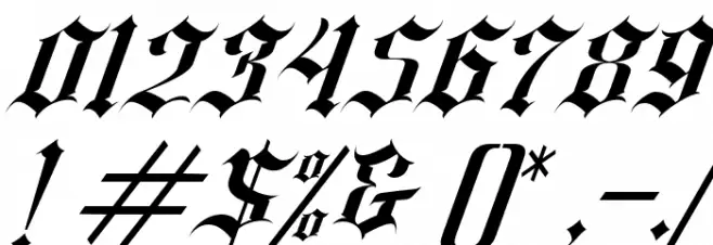 Classic rock band Italic Font OTHER CHARS