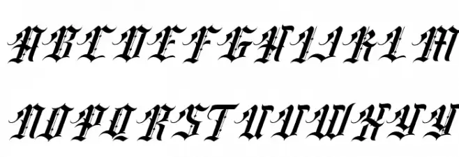 Classic rock band Italic Шрифта ВЕРХНИЙ