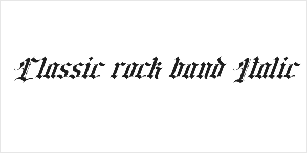 Classic rock band Italic Logo