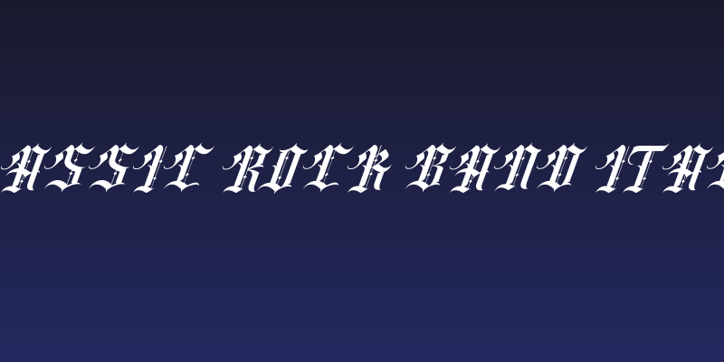 Classic rock band Italic Social Header