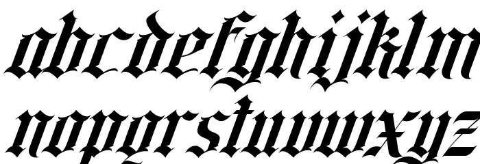 Classic rock band Italic Font LOWERCASE