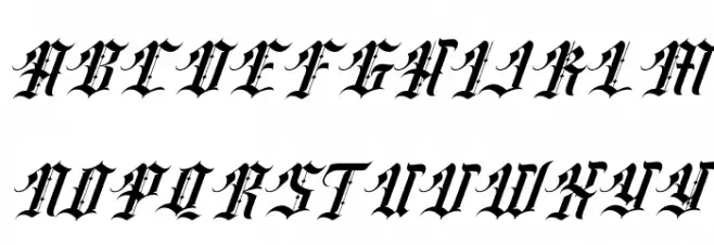 Classic rock band Italic Polices MAJUSCULES