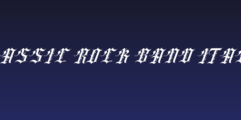 Classic rock band Italic Social Header