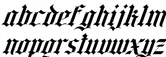 Classic rock band Italic Caratteri MINUSCOLO