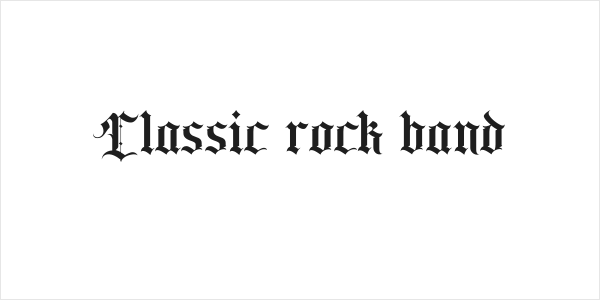 Classic rock band Logo