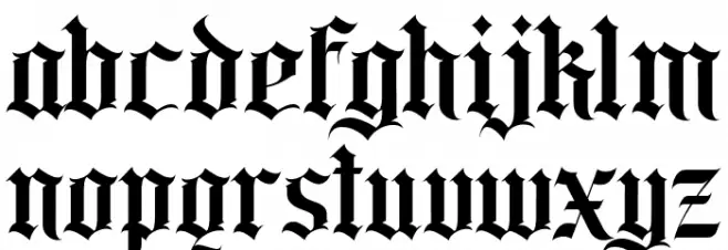 Classic rock band Font LOWERCASE