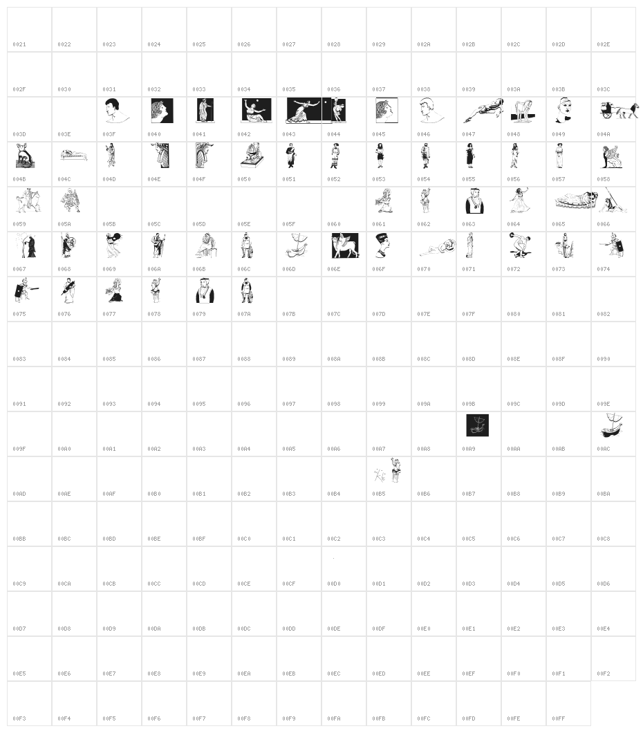ClassicBats Character Map