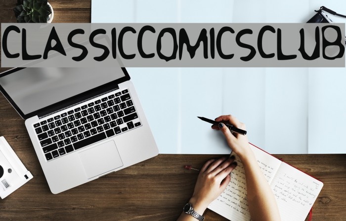 ClassicComicsClub Font examples