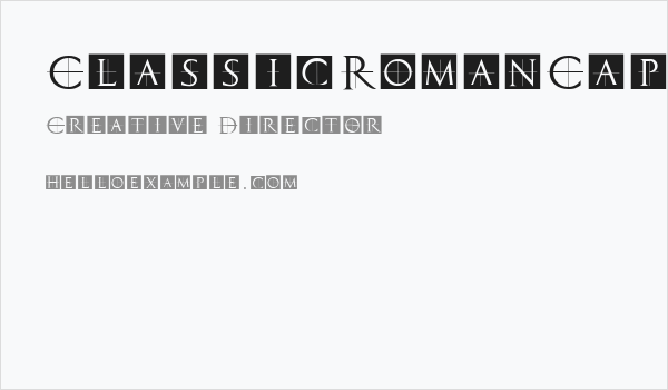 ClassicRomanCaps Business Card