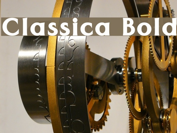 Classica Bold Font examples