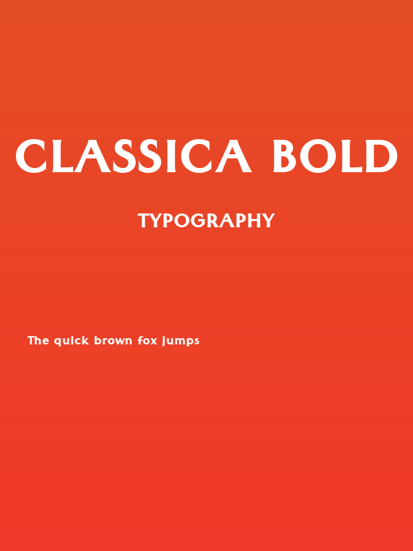 Classica Bold Poster