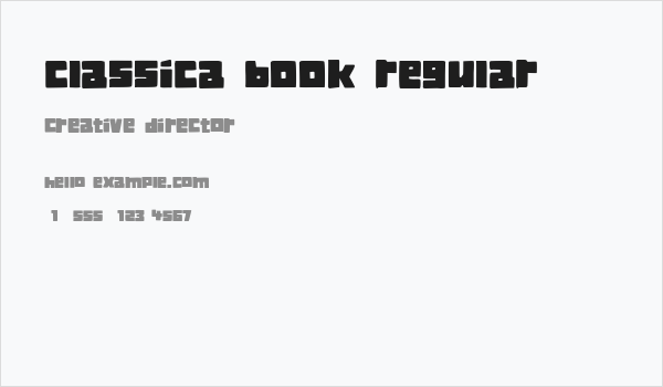 Classica Book Regular Business Card