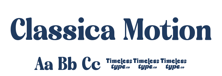 Classica Motion Font Preview