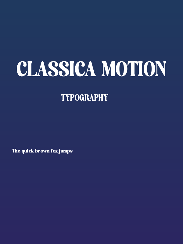 Classica Motion Poster
