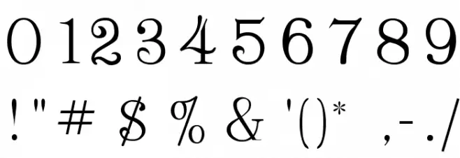 Classica-Roman Regular Font OTHER CHARS
