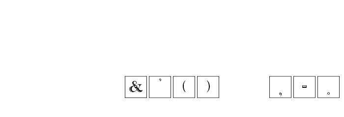 ClassicaCaps Font OTHER CHARS