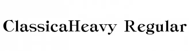 ClassicaHeavy Regular  Frei Schriftart Herunterladen