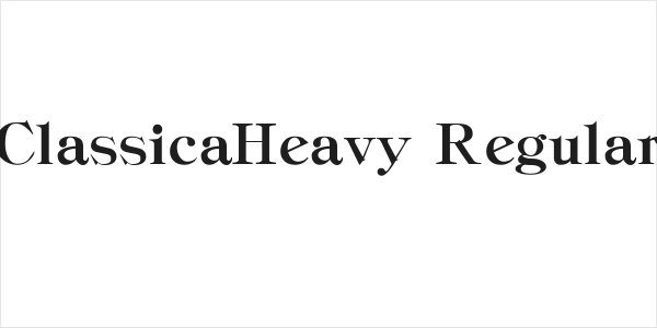 ClassicaHeavy Regular Logo