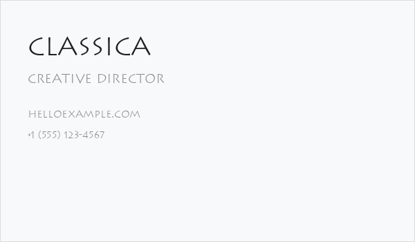 Classica Business Card