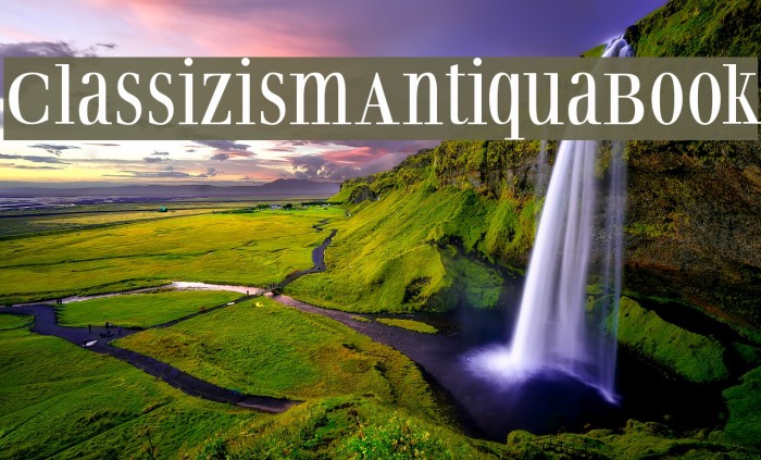 ClassizismAntiquaBook Font examples