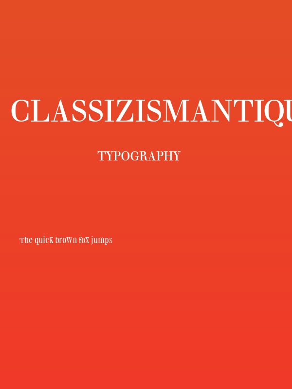 ClassizismAntiquaBook Poster