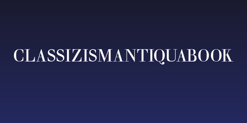 ClassizismAntiquaBook Social Header