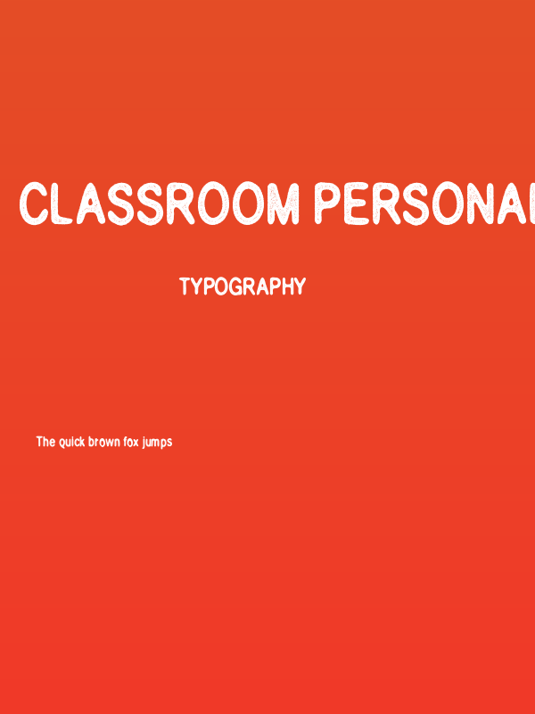 Classroom Personal Use Poster