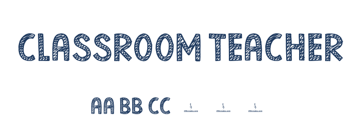 Classroom Teacher Font Preview