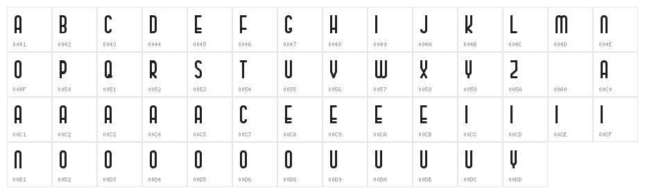 Classy Beautiful 2 Character Map