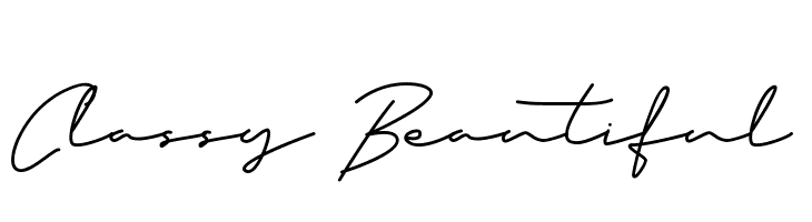Classy Beautiful  Frei Schriftart Herunterladen