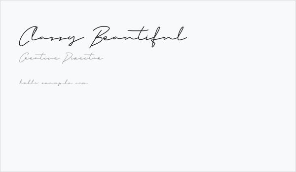 Classy Beautiful Business Card