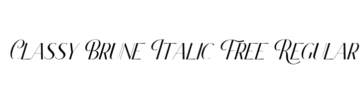 Classy Brune Italic Free Regular  フリーフォントのダウンロード