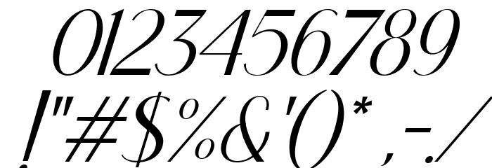 Classy Brune Italic Free Regular Font OTHER CHARS