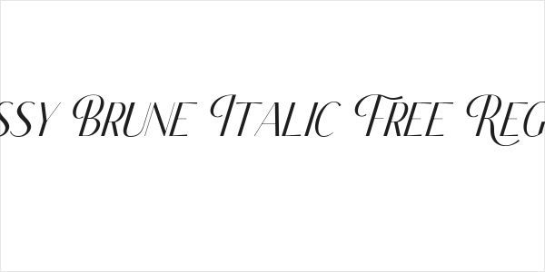 Classy Brune Italic Free Regular Logo