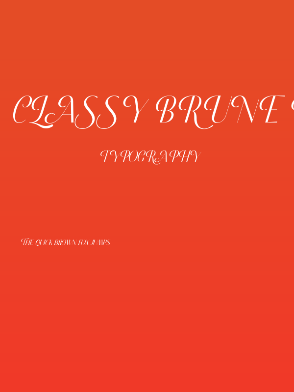 Classy Brune Italic Free Regular Poster