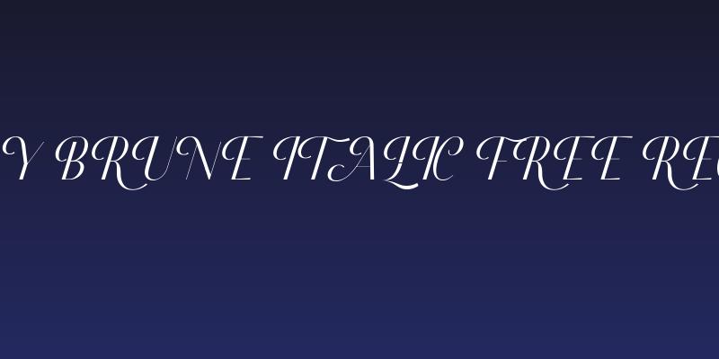 Classy Brune Italic Free Regular Social Header