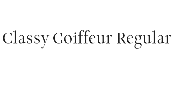 Classy Coiffeur Regular Logo