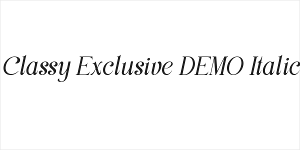 Classy Exclusive DEMO Italic Logo